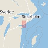Karta som med röd fyrkant ramar in Södermanland, Nyköping, Lennings Väg, Eskilstuna, Djurgårdsvägen, Södermanlands län
