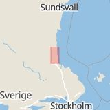 Karta som med röd fyrkant ramar in Hamrånge, Gävle, Gävleborgs län
