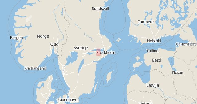 Karta som med röd fyrkant ramar in Köpmangatan, Eskilstuna, Plogstigen, Strängnäs, Södermanlands län