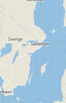 Översiktskarta som visar hela Sverige med en markör som visar ungefär var händelsen inträffat