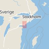 Karta som med röd fyrkant ramar in Brandholmen, Fotbollsgatan, Nyköping, Södermanlands län