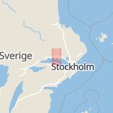 Karta som med röd fyrkant ramar in Västerleden, Enköping, Uppsala län