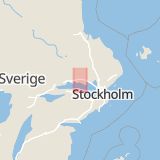 Karta som med röd fyrkant ramar in Stockholm, Europavägen, Enköping, Uppsala län