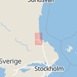 Karta som med röd fyrkant ramar in Sätra, Gävle, Gävleborgs län
