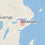 Karta som med röd fyrkant ramar in Åkers Styckebruk, Strängnäs, Södermanlands län