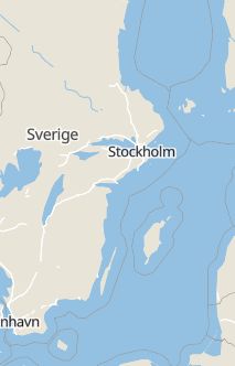 Översiktskarta som visar hela Sverige med en markör som visar ungefär var händelsen inträffat