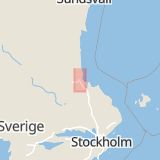 Karta som med röd fyrkant ramar in Eken, Valbo, Gävle Sjukhus, Gävle, Gävleborgs län