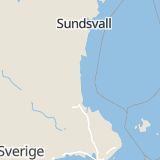 Karta som med röd fyrkant ramar in Ljusne, Söderhamn, Gävleborgs län