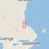 Karta som med röd fyrkant ramar in Gävle, Engelbrektsgatan, Gävleborgs län