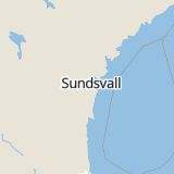 Karta som med röd fyrkant ramar in Vivsta, Viforsen, Sundsvall, Västernorrlands län