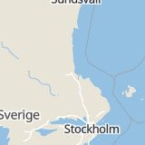 Karta som med röd fyrkant ramar in Norra Kungsgatan, Gävle, Gävleborgs län