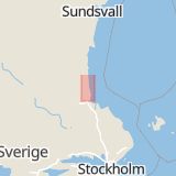 Karta som med röd fyrkant ramar in Norrsundet, Gävle, Gävleborgs län