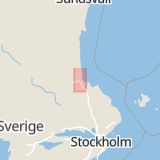 Karta som med röd fyrkant ramar in Nygatan, Gävle, Gävleborgs län