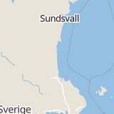 Karta som med röd fyrkant ramar in Sandarne, Söderhamn, Gävleborgs län