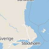 Karta som med röd fyrkant ramar in Kaserngatan, Gävle, Gävleborgs län