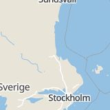 Karta som med röd fyrkant ramar in Krickvägen, Gävle, Gävleborgs län