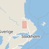 Karta som med röd fyrkant ramar in Östervåla, Månkarbo, Heby, Uppsala län