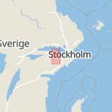 Karta som med röd fyrkant ramar in Slottsbrinksvägen, Mariefred, Strängnäs, Södermanlands län