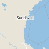 Karta som med röd fyrkant ramar in Harmånger, Nordanstig, Gävleborgs län