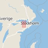 Karta som med röd fyrkant ramar in Åkers Styckebruk, Storgatan, Mariefred, Strängnäs, Södermanlands län