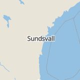 Karta som med röd fyrkant ramar in Allsta, Kingsta, Sundsvall, Västernorrlands län