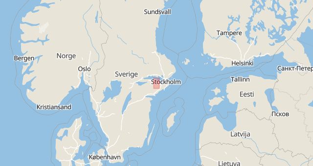 Karta som med röd fyrkant ramar in Katrineholm, Mariefred, Södermanlands län
