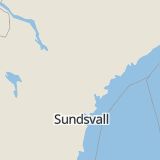 Karta som med röd fyrkant ramar in Ärtriksvägen, Sollefteå, Västernorrlands län