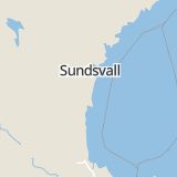 Karta som med röd fyrkant ramar in Gnarp, Södra Vägen, Nordanstig, Gävleborgs län