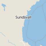 Karta som med röd fyrkant ramar in Jättendal, Nordanstig, Gävleborgs län