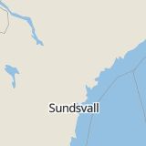 Karta som med röd fyrkant ramar in Sollefteå, Hammelvägen, Härnösand, Västernorrlands län