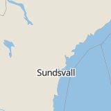 Karta som med röd fyrkant ramar in Häggåsen, Härnösand, Västernorrlands län