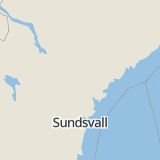 Karta som med röd fyrkant ramar in Sollefteå, Örnsköldsvik, Alnön, Sundsvall, Västernorrlands län