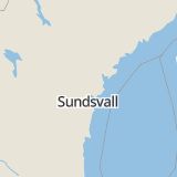 Karta som med röd fyrkant ramar in Timrå Kommun, Ljustorp, Timrå, Västernorrlands län