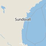 Karta som med röd fyrkant ramar in Gnarp, Årskogen, Nordanstig, Gävleborgs län