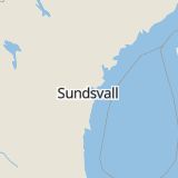 Karta som med röd fyrkant ramar in Härnösand, Kastellgatan, Sundsvall, Kvissleby, Fisktorget, Stenstan, Finstavägen, Sundsbruk, Sollefteå, Storgatan, Västernorrlands län