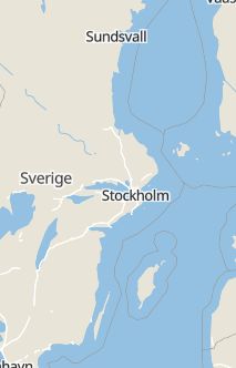 Översiktskarta som visar hela Sverige med en markör som visar ungefär var händelsen inträffat