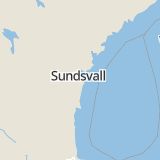 Karta som med röd fyrkant ramar in Affärsgatan, Kvissleby, Sulå, Holm, Sundsvall, Västernorrlands län