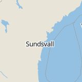 Karta som med röd fyrkant ramar in Fagervik, Timrå, Västernorrlands län