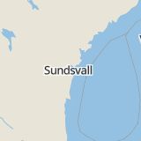 Karta som med röd fyrkant ramar in Ankarsvik, Sundsvall, Västernorrlands län