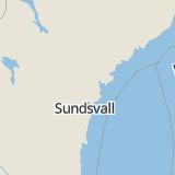 Karta som med röd fyrkant ramar in Viksjö, Härnösand, Västernorrlands län