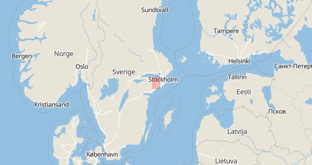 Karta som med röd fyrkant ramar in Nykvarn, Stockholms län