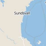 Karta som med röd fyrkant ramar in Hornslandet, Hudiksvalls Kommun, Hudiksvall, Gävleborgs län