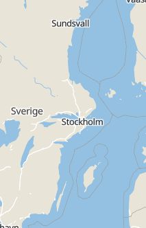 Översiktskarta som visar hela Sverige med en markör som visar ungefär var händelsen inträffat