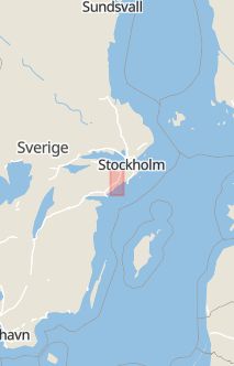 Översiktskarta som visar hela Sverige med en markör som visar ungefär var händelsen inträffat