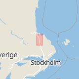 Karta som med röd fyrkant ramar in Grevegatan, Tierp, Uppsala län