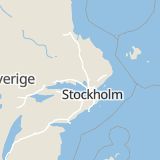 Karta som med röd fyrkant ramar in Sigtunavägen, Håbo, Uppsala län