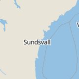 Karta som med röd fyrkant ramar in Timrå, Centrumvägen, Söråker, Härnösand, Viksjö, Västernorrlands län