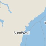 Karta som med röd fyrkant ramar in Hällsjö, Kramfors, Västernorrlands län