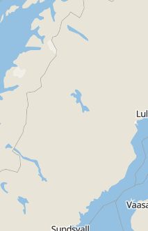 Översiktskarta som visar hela Sverige med en markör som visar ungefär var händelsen inträffat