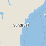 Karta som med röd fyrkant ramar in Svarvarböle, Timrå, Västernorrlands län